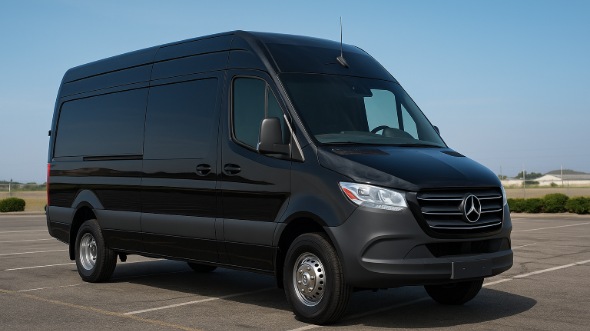 Exterior of Greenville Party Bus Company's 14 Passenger Sprinter Limousine in Greenville