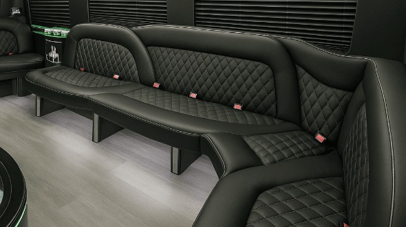 Interior of Southaven Party Bus Company's 14 Passenger Sprinter Limousine in Southaven