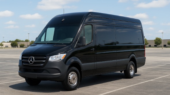 Exterior of Tupelo Party Bus Company's 14 Passenger Sprinter Limousine in Tupelo