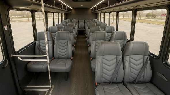 Interior of Mississippi Party Bus Company's 25 Passenger Minibus in Mississippi