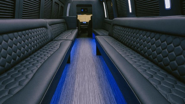 Interior of Jackson Party Bus Company's 25 Passenger Party Bus in Jackson