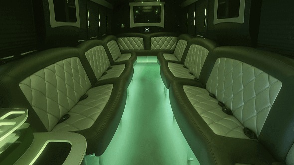 Interior of Mississippi Party Bus Company's 25 Passenger Party Bus in Mississippi