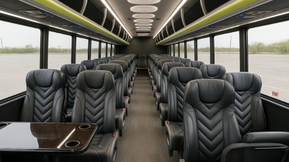 Interior of Mississippi Party Bus Company's 28 Passenger Minibus in Mississippi