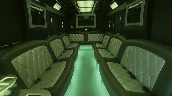 Interior of Meridian Party Bus Company's 28 Passenger Party Bus in Meridian