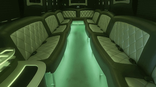 Interior of Greenville Party Bus Company's 40 Passenger Party Bus in Greenville