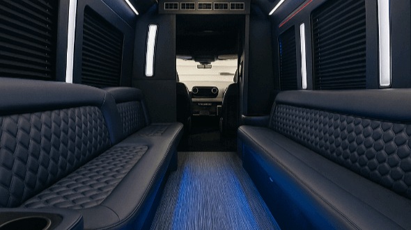 Interior of Jackson Party Bus Company's 40 Passenger Party Bus in Jackson