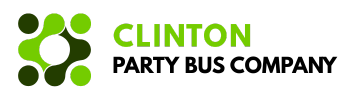 clinton party bus company logo