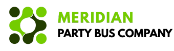meridian party bus company logo