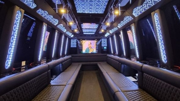 mississippi 50 passenger party bus interior
